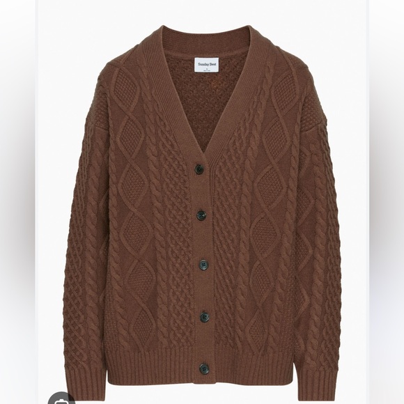 Sunday Best Lamora Rich Mocha Brown Cardigan - Picture 1 of 9